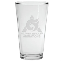 16 oz. pint glass with customization.... from ASI 71920 Moderne Glass Company...