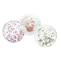 Clear inflatable confetti or Glitter beach ball with colorful paper/Glitter...