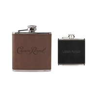 6-ounce leatherette wrapped stainless steel flask.... from ASI 98360 WOWLine