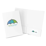 White folder with full-color digital printing