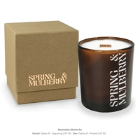 Amber glass provides an eco-chic, warm background for your engraved...