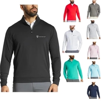 Men's quarter zip with moisture-wicking performance and anti-microbial...