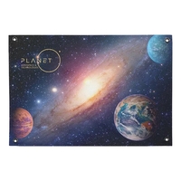 36" x 24" polyester tapestry with 1 grommet on each corner.... from ASI 61125...