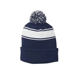 Sport-Tek® Stripe Pom Beanie