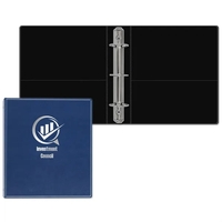 1" round three ring junior binder made of executive vinyl with... from ASI...