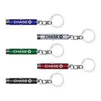 Dual function laser pointer and LED flashlight keychain