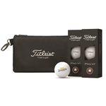 Titleist Stock Valuables Pouch With Six Pro V1 Golf Balls