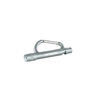 3.75" x .5" carabiner flashlight with a whistle, water-resistance, and...