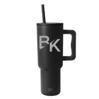 40oz cupholder friendly tumbler with handle, leak resistant lid.... from ASI...