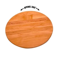 22" Walnut Lazy Susan with Clear Finish