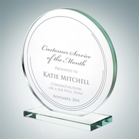 Jade glass circle award.... from ASI 47791 Best Deal Awards / Best Deal Awards