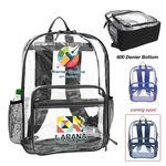 18" Heavy Duty Multi-Function Clear Backpack