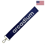 1 1/2" x 10" Woven Key Strap w/ Gold-colored Snap Hook