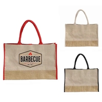 Vista Two-Tone Jute Tote Bag