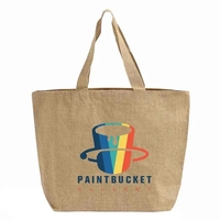 Eco jute tote with cotton handles and laminated interior. Great for... from...