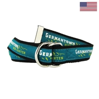 D-Ring fabric belt with custom woven imprint in continuous step and... from...
