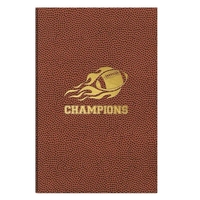 5.5" x 8.5" notebook with a sports themed flexible wraparound cover,... from...