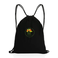 13.75"L x 17.3"H x 4"W recycled cotton drawstring backpack.... from ASI 56070...
