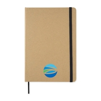 Kraft cover notebook with 72 sheets/144 sheets of recycled paper.... from ASI...