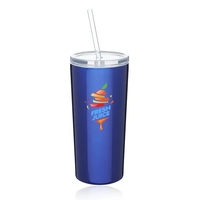 16 oz. stainless steel tumbler with double wall vacuum insulation, clear......