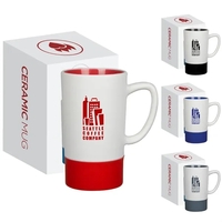 16 ounce ceramic mug with silicone band at the base.... from ASI 57653 Gold Bond