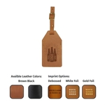 Sewn Luggage Tag with a Window and Buckle Strap