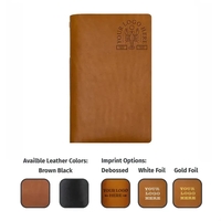 Genuine Leather Horizontal Menu Cover. Closed (5.75"w x 9.25"h) Open Size......