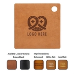 All Natural Leather Pot Holder or Trivet with your Logo