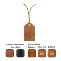 Simple Leather Luggage Tag with Lace