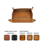 Full-Grain Leather Valet Tray - Riveted Sides