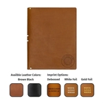 Leather Padfolio - Holds 8.5" x 11" Notepad - Handmade