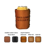 Leather Can Cooler Made in USA