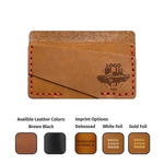 Handsewn Leather Card Wallet - Double Horizontal