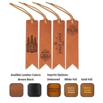 Leather Bookmark with Lace Top