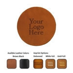 Full-Grain Leather Coasters- Round (Single Coasters)