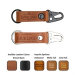 Genuine Leather Keychain with HK Clip - Add your custom logo
