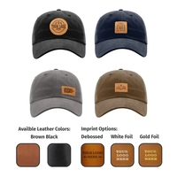 Genuine Leather Patch Hat - Richardson R55 Chino "Dad Hat"