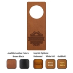 Leather Door Hanger with Square Top - Do Not Disturb