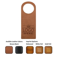 Leather Door Hanger with Rounded Top - Do Not Disturb