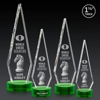 This Optical Crystal Springfield 3D Award on base features an elongated,......