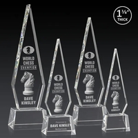 This Optical Crystal Springfield 3D Award on base features an elongated,......