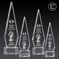 This Optical Crystal Springfield 3D Award on base features an elongated,......
