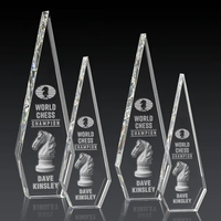 This Optical Crystal Springfield 3D Award features an elongated, tall...