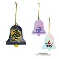 Bell shaped acrylic Christmas ornament with string for hanging.... from ASI...
