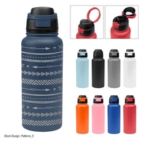 32 Oz. Full Laser Pop Sip Recycled Stainless Steel Bottle