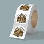 3" x 3" BOPP stickers on roll - 3.5mil