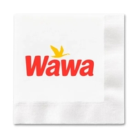 5" white 2-ply beverage napkin made in the USA from recycled... from ASI...