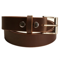 Veg Tanned Water Buffalo Chocolate Leather - 1.5" Wide with Buffed... from...