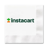 5" x 5" three-ply folded beverage napkin, made from recycled materials.......