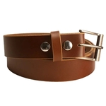 LIMITED: 1.5 inch Chestnut Full-Grain Leather Belt with Nick